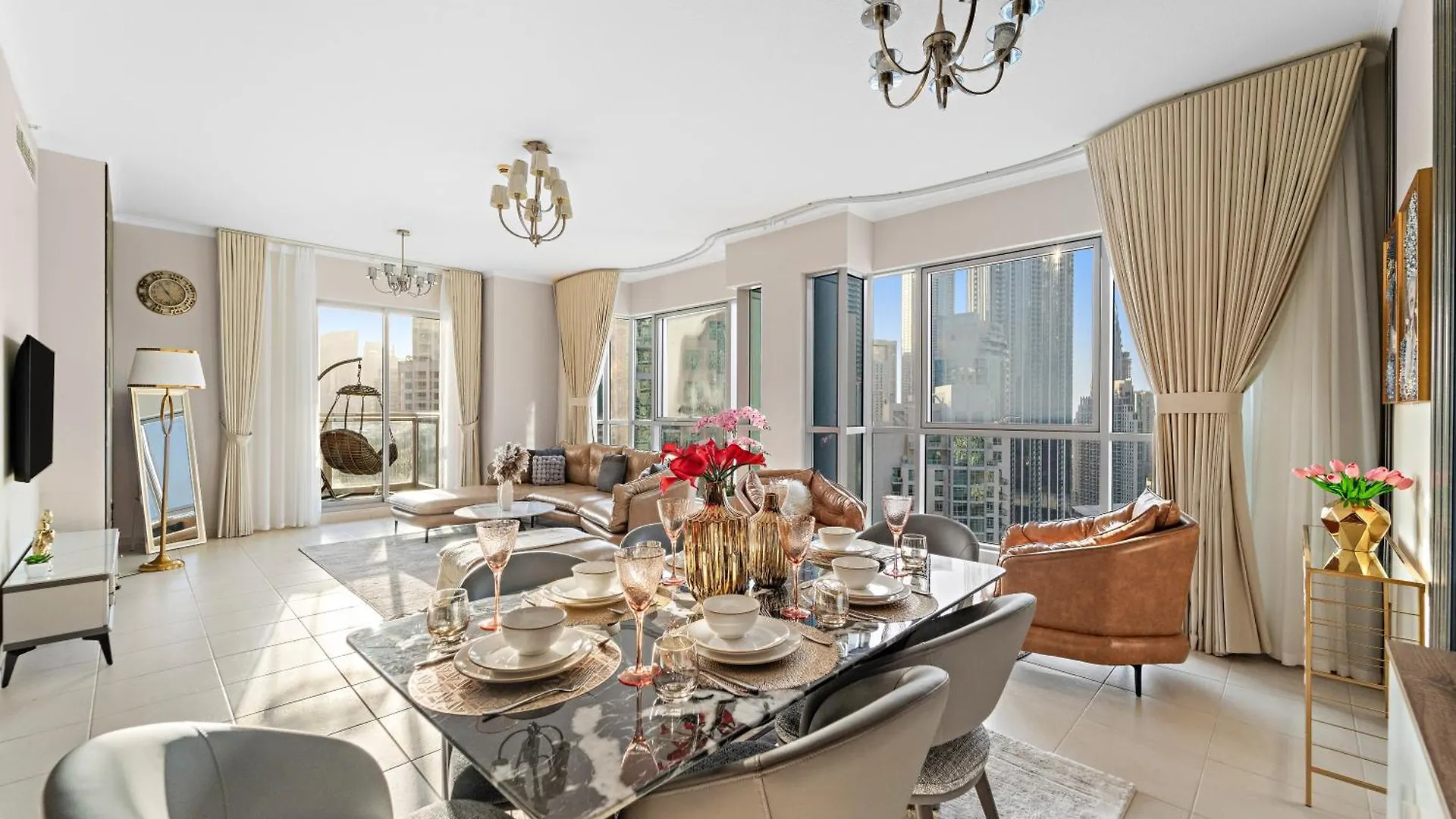 Ace Luxe, 2Br, Downtown, Burj Khalifa & Dubai Fountain View, 5 Mins Walk To Dubai Mall Apartment